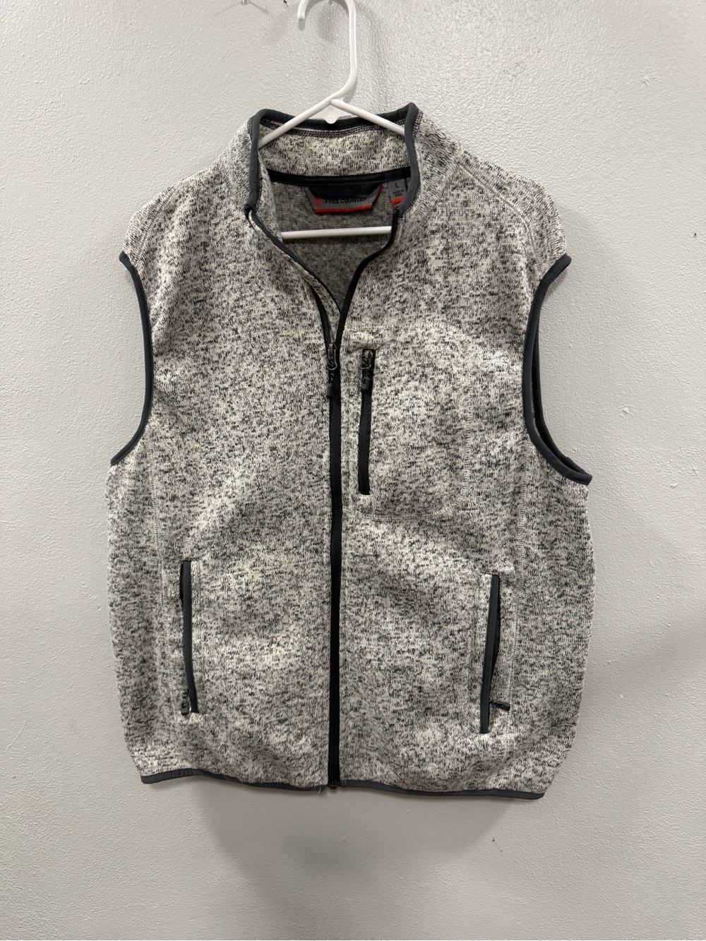 Free Country Heather Gray Full-Zip Fleece Vest